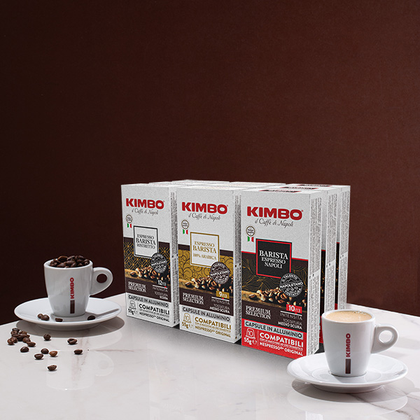 מארז קפסולות קפה של Kimbo וכוסות אספרסו image number null